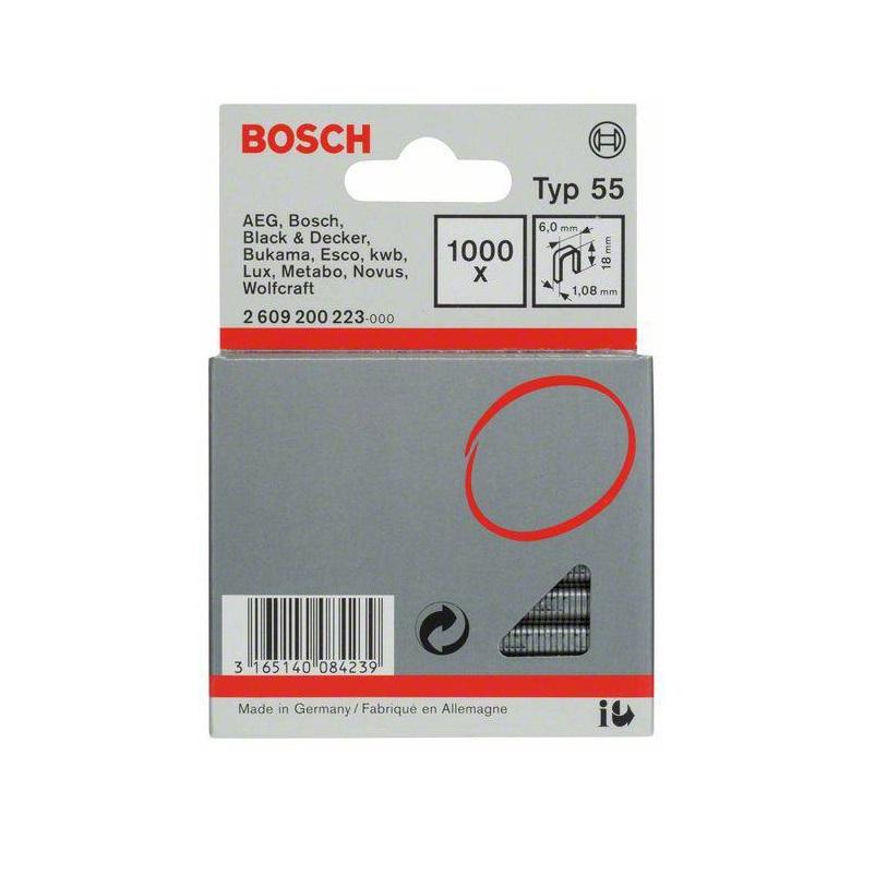 Bosch spony typ 55 18/6 1000ks 2609200223