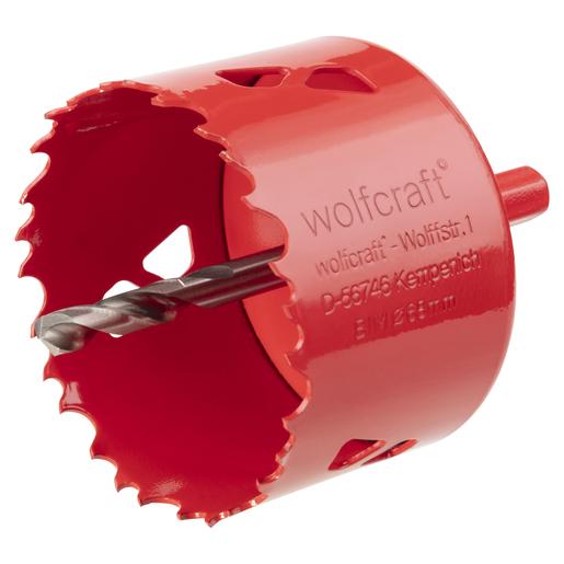 Wolfcraft Bi-metalová děrovka 6-hr.stopka+vrták ø 54 mm