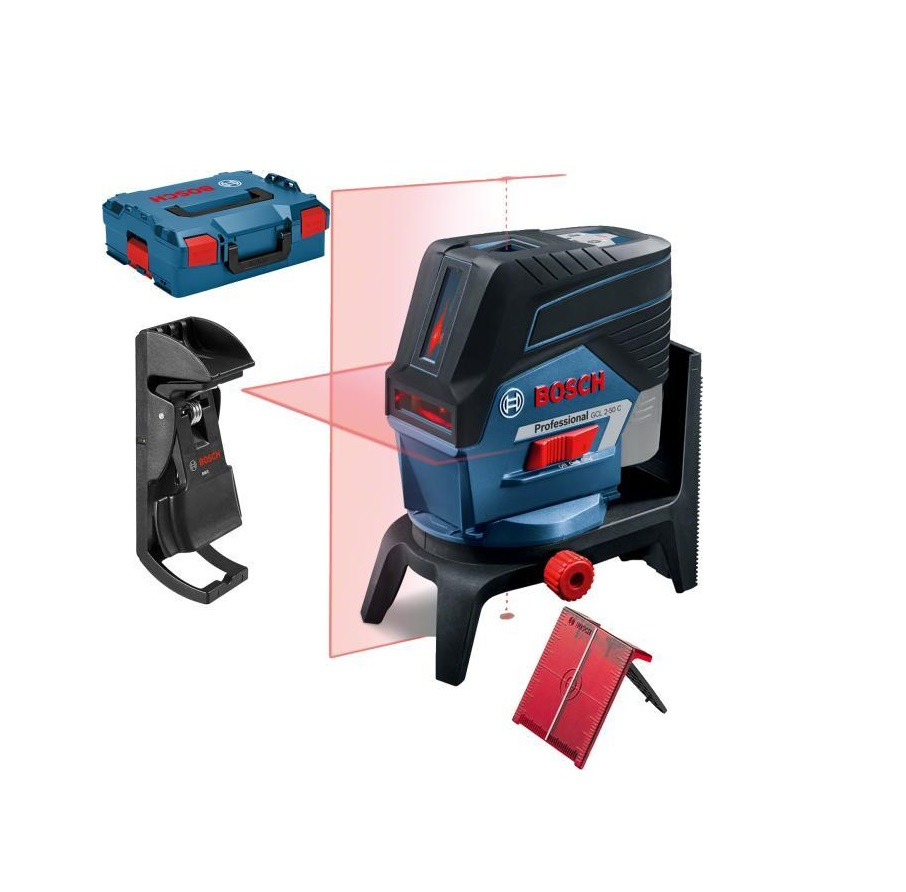Bosch laserov&#253; měřič GCL 2-50 C se stoj&#225;nkem a drž&#225;kem
