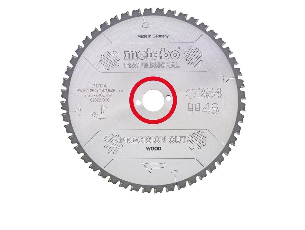 Metabo Pilový kotouč "precision cut wood - professional", 254x30, Z48 WZ 5° neg. pro KGS 254 628221000