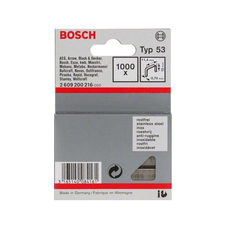 Bosch spony 10/11,4 typ 53 nerez - 1000 ks 2609200216