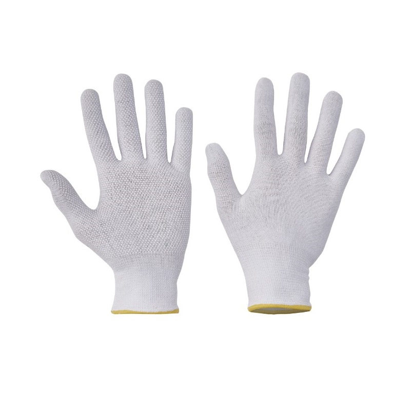 Cerva rukavice pletené pracovní bílé Bustard EVO bavlna, vel. 7 17119E
