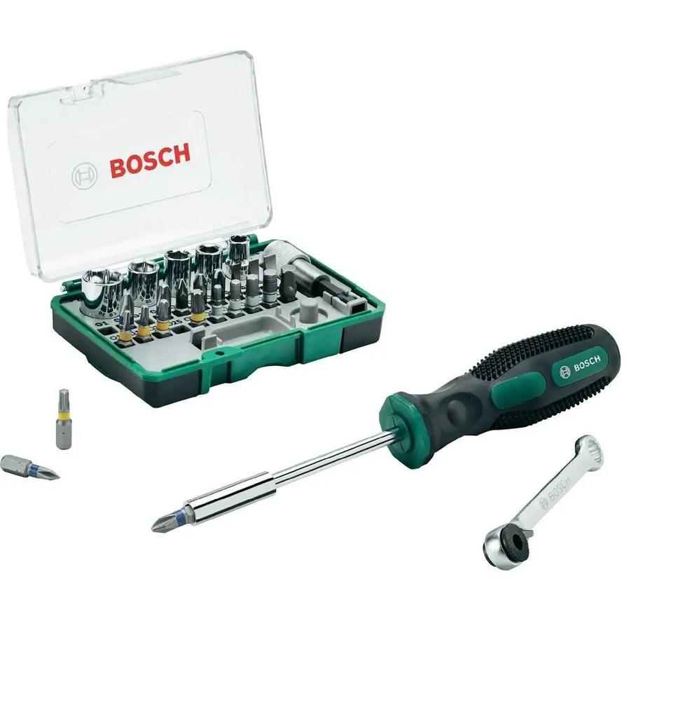 Bosch 27dílná ráčnová sada bitů + ruční šroubovák 2607017331
