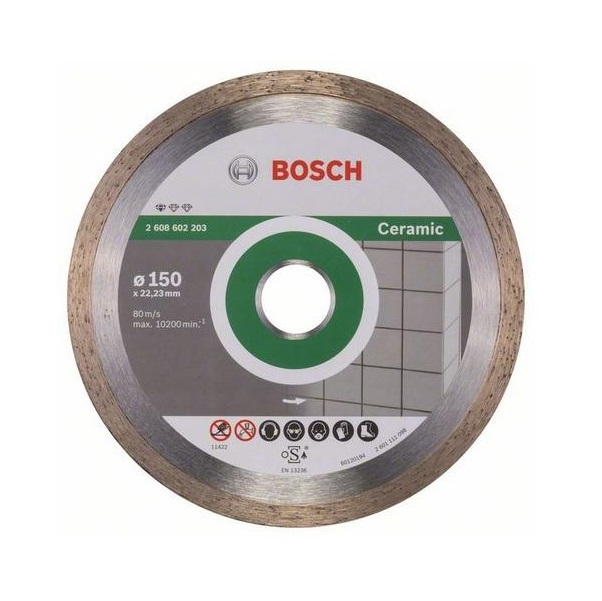 Bosch diamantový řezný kotouč Standard for Ceramic 150x22,23x7 mm 2608602203
