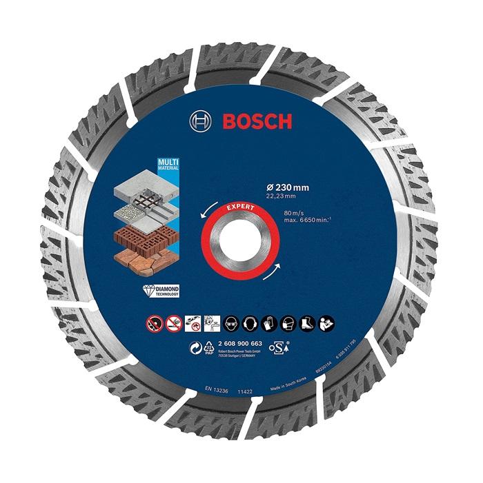Bosch diamantový dělicí kotouč EXPERT MultiMaterial 230 × 22,23 × 2,4 × 15 mm 2608900663