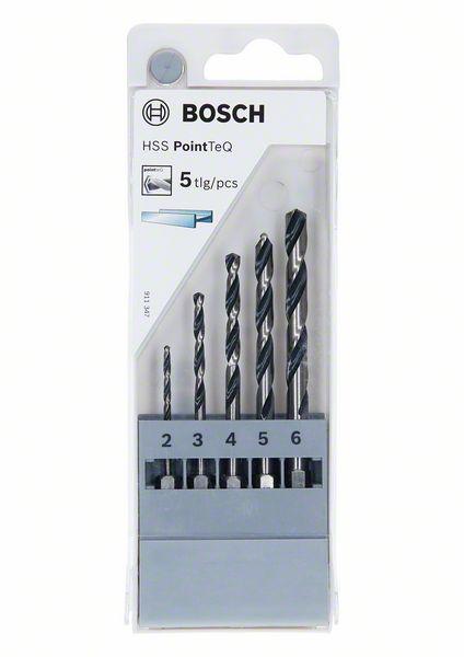 Bosch sada spirálových vrtáků HSS PointTeQ Hex - 5 ks 2607002824
