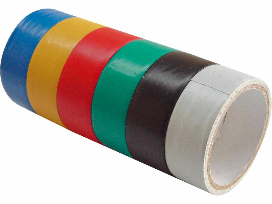 Extol craft páska izolační sada 6ks 19mm - 6 barev 9550