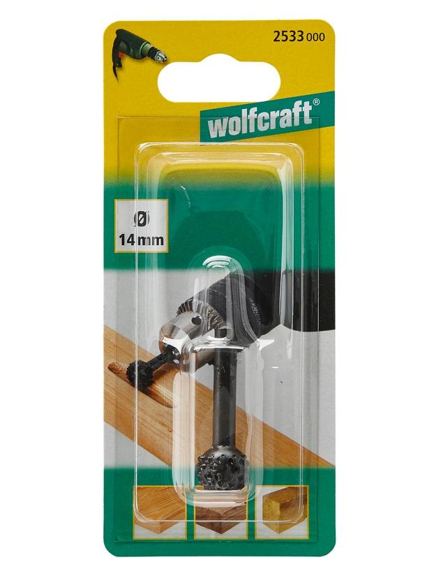 Wolfcraft rašple 14 mm koule, stopka 6 mm na dřevo 2533000