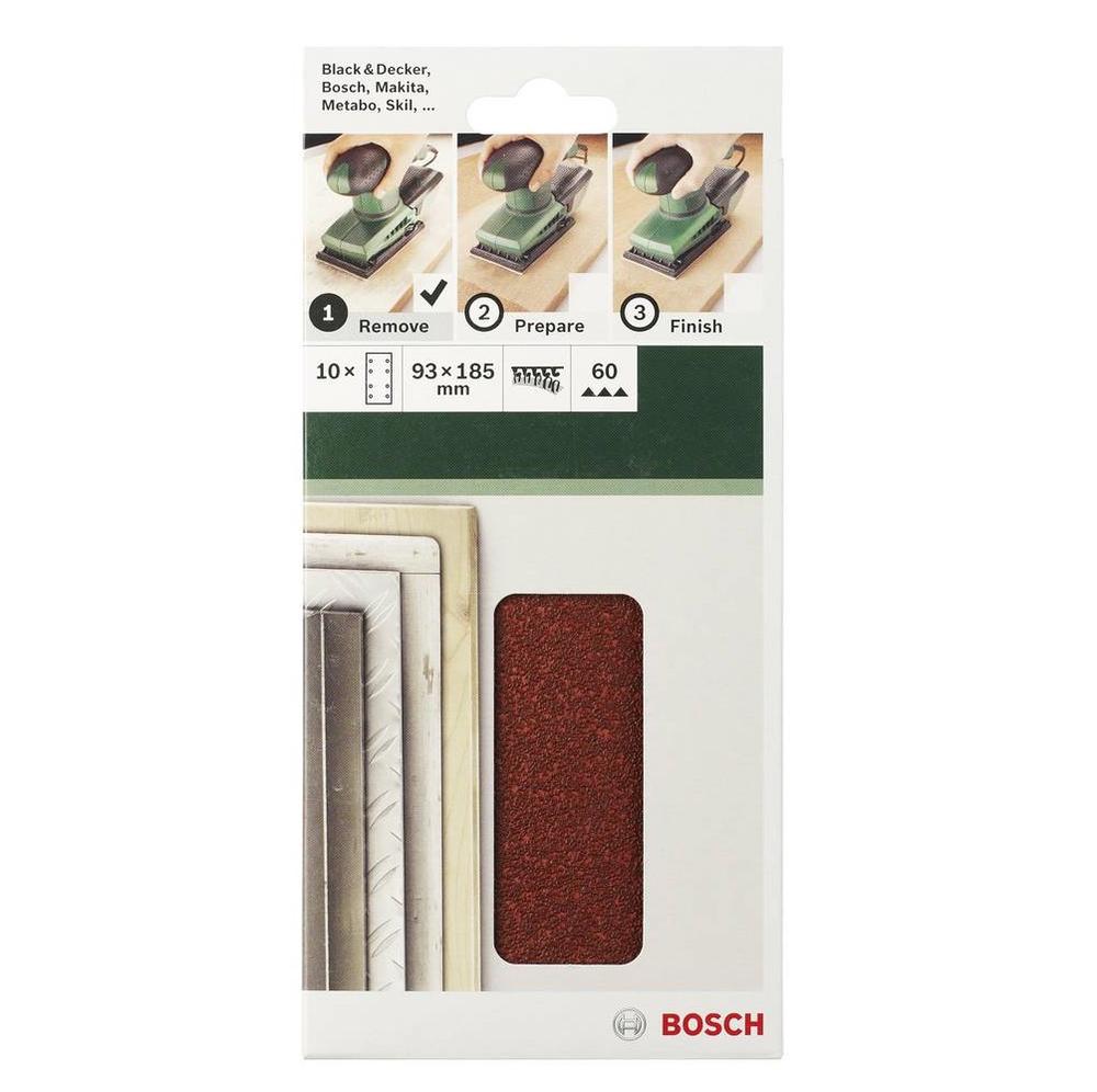 Bosch sada brusných papírů pro vibrační brusky 93x185 mm G120 2609256A90