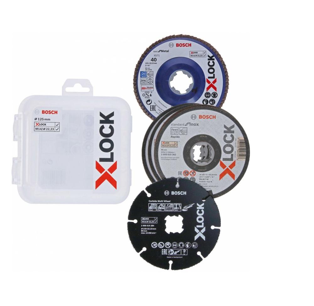 Bosch Sada řezných a lamelových kotoučů X-LOCK KIT CMW, 125 mm 2608619374