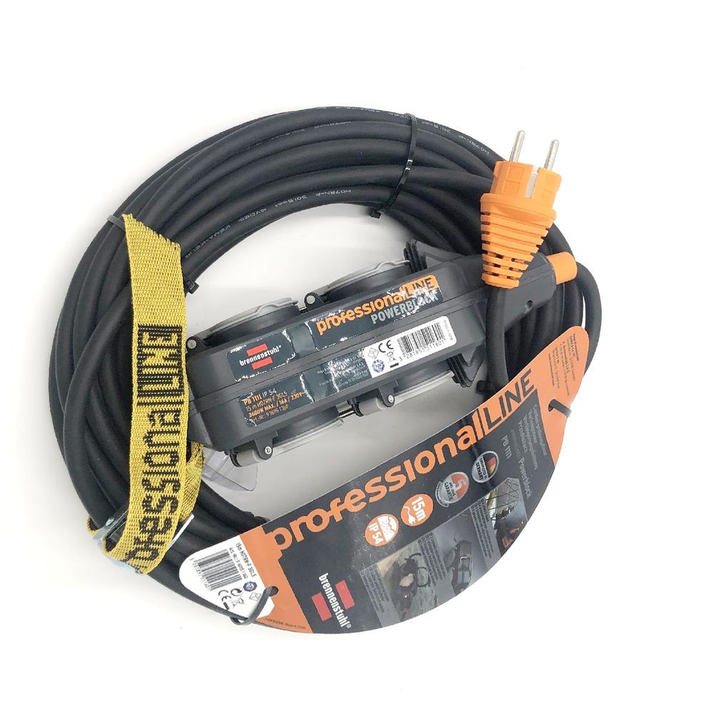 Brennenstuhl profi kabel 15m IP54 3G1,5mm se 4 zásuvkou Powerblock