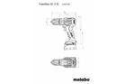 Metabo AKU příklepový šroubovák PowerMaxx SB 12 BL 2x4 + sada vrtáků 13 dílů v rolovací tašce