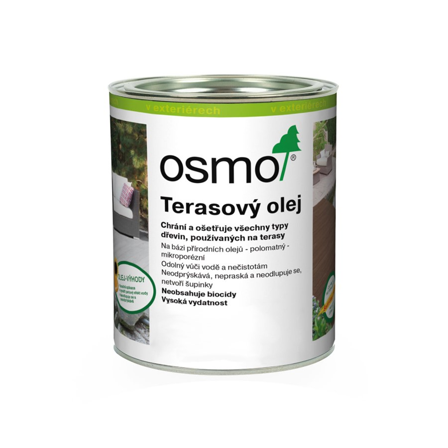 Osmo př&#237;rodně zbarven&#253; terasov&#253; olej Modř&#237;n 009 - 0,75l