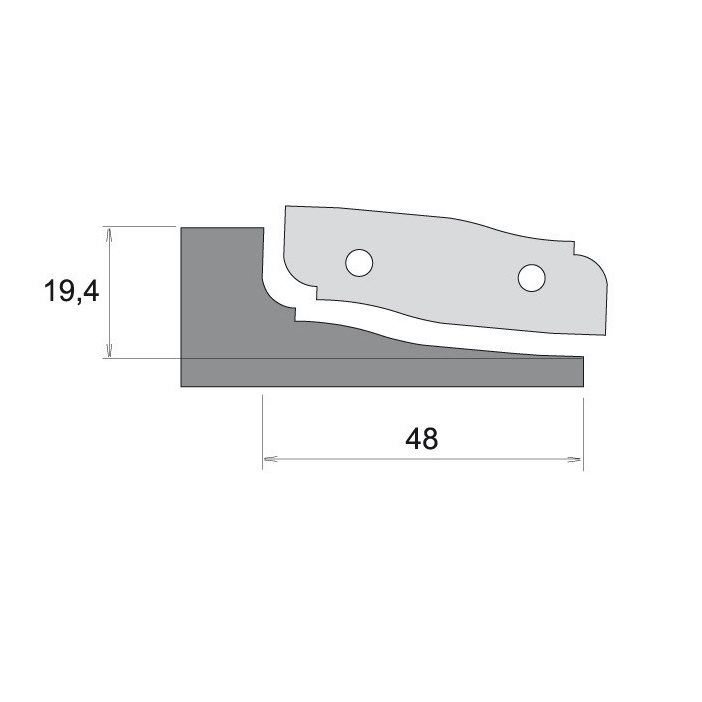 Igm profilový nůž HM pro F631 typ B pro spodní braní F631-091122