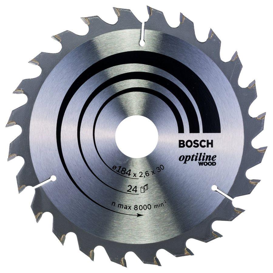 Bosch pilový kotouč Optiline Wood 184x2,6x30 mm, 24z 2608640610