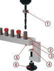 vrtací šablona power drill do plochy 132-6